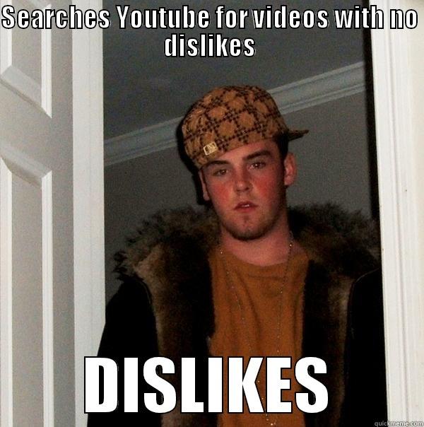 SEARCHES YOUTUBE FOR VIDEOS WITH NO DISLIKES DISLIKES Scumbag Steve