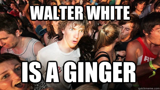 Walter White is a ginger  Sudden Clarity Clarence