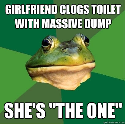 girlfriend clogs toilet with massive dump she's 