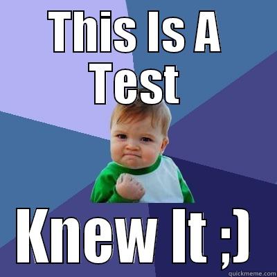 THIS IS A TEST KNEW IT ;) Success Kid
