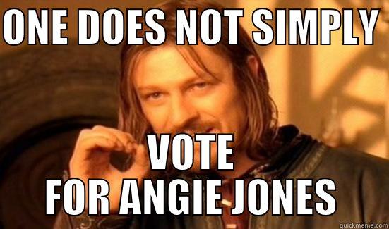 ONE DOES NOT SIMPLY  VOTE FOR ANGIE JONES Boromir