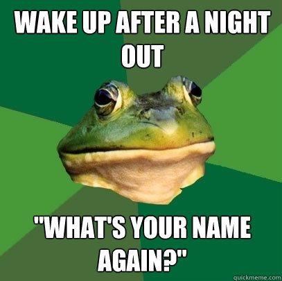 wake up after a night out 