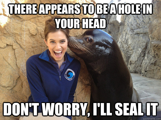 There appears to be a hole in your head Don't worry, I'll seal it  Crazy Secret