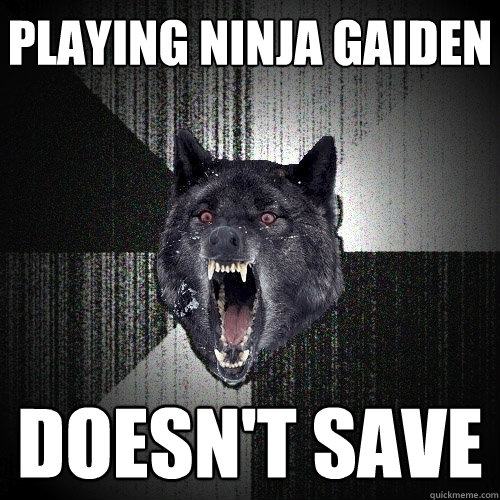Playing Ninja Gaiden Doesn't Save  Insanity Wolf
