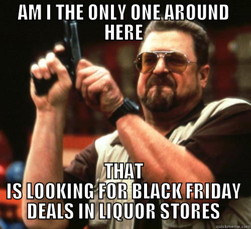 AM I THE ONLY ONE AROUND HERE THAT IS LOOKING FOR BLACK FRIDAY DEALS IN LIQUOR STORES Am I The Only One Around Here