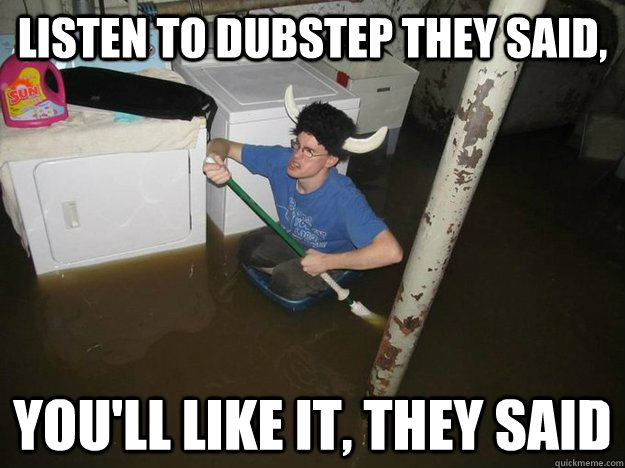 Listen to dubstep they said, You'll like it, they said - Listen to dubstep they said, You'll like it, they said  Laundry Room Viking