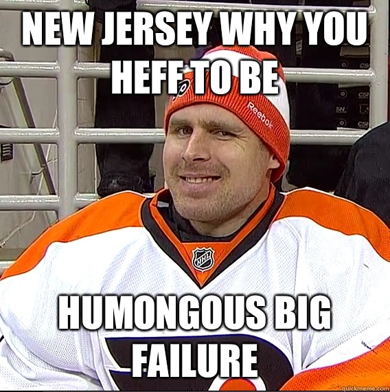 New Jersey Why you Heff to be Humongous Big Failure - New Jersey Why you Heff to be Humongous Big Failure  Ilya Bryzgalov Solid Guy