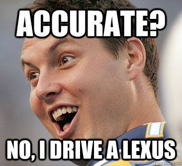 Accurate? No, I drive a lexus - Accurate? No, I drive a lexus  Misc