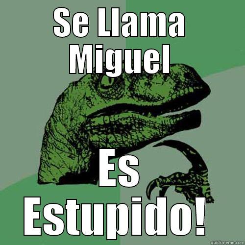 SE LLAMA MIGUEL ES ESTUPIDO!  Philosoraptor