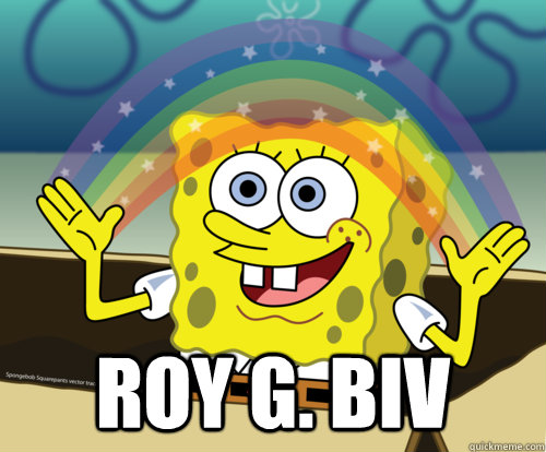  roy g. biv  Spongebob rainbow
