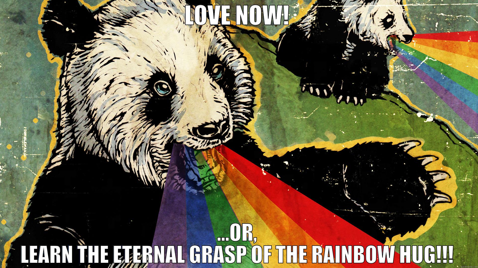 LOVE NOW! ...OR, LEARN THE ETERNAL GRASP OF THE RAINBOW HUG!!! Misc
