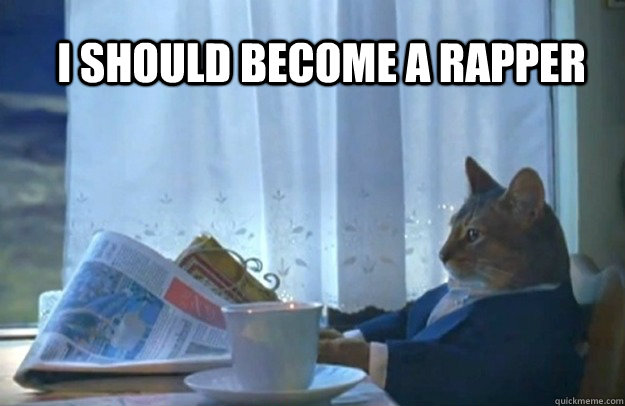 I should become a rapper  Sophisticated Cat