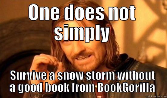 ONE DOES NOT SIMPLY SURVIVE A SNOW STORM WITHOUT A GOOD BOOK FROM BOOKGORILLA Boromir