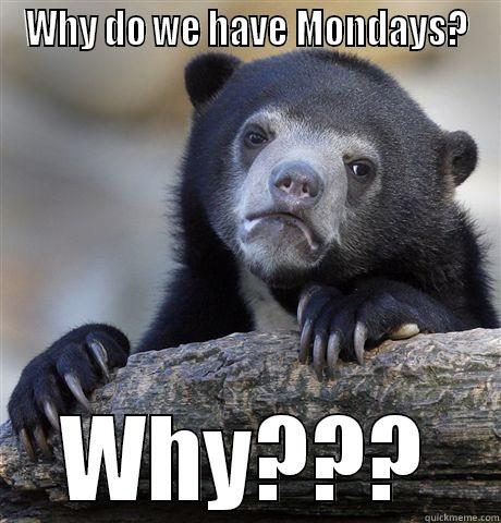 WHY DO WE HAVE MONDAYS? WHY??? Confession Bear