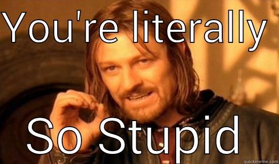 YOU'RE LITERALLY  SO STUPID Boromir