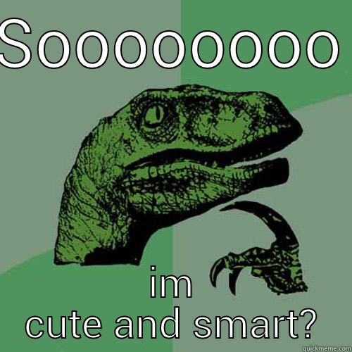 SOOOOOOOO IM CUTE AND SMART? Philosoraptor