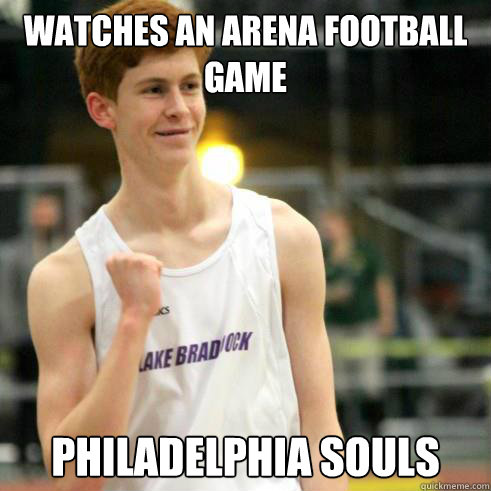 Watches an Arena football game Philadelphia Souls   Success Ginger