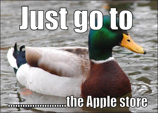 JUST GO TO ........................THE APPLE STORE Actual Advice Mallard
