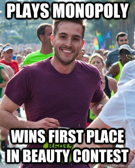 plays monopoly wins first place in beauty contest  Ridiculously photogenic guy