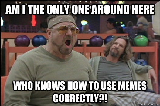 Am I the only one around here who knows how to use memes correctly?!  Angry Walter