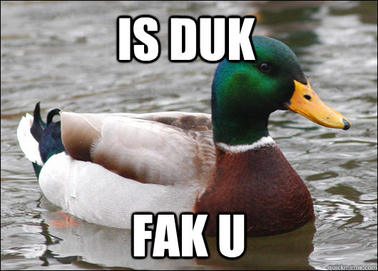 is duk fak u  Actual Advice Mallard
