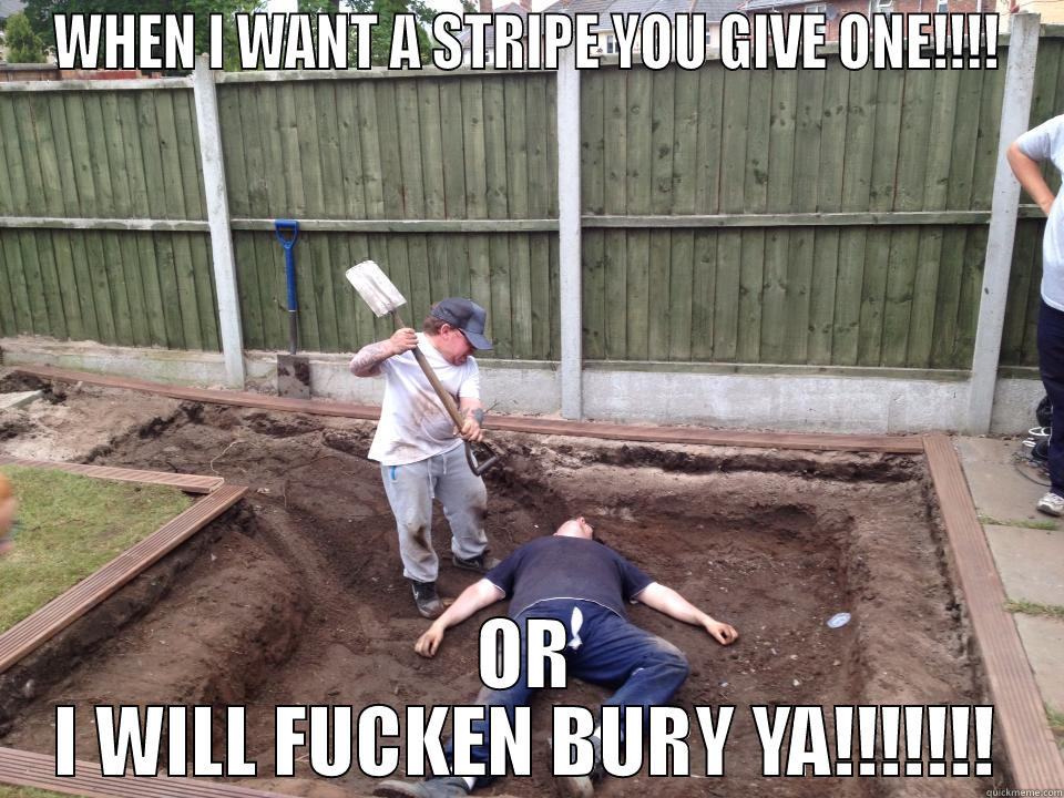 WHEN I WANT A STRIPE YOU GIVE ONE!!!! OR I WILL FUCKEN BURY YA!!!!!!! Misc