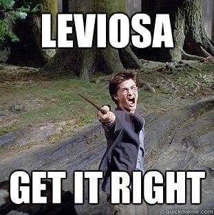Leviosa get it right  Pissed off Harry
