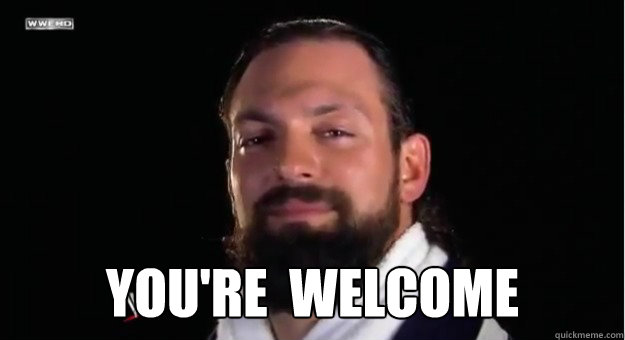  You're  Welcome  Damien Sandow says Youre Welcome