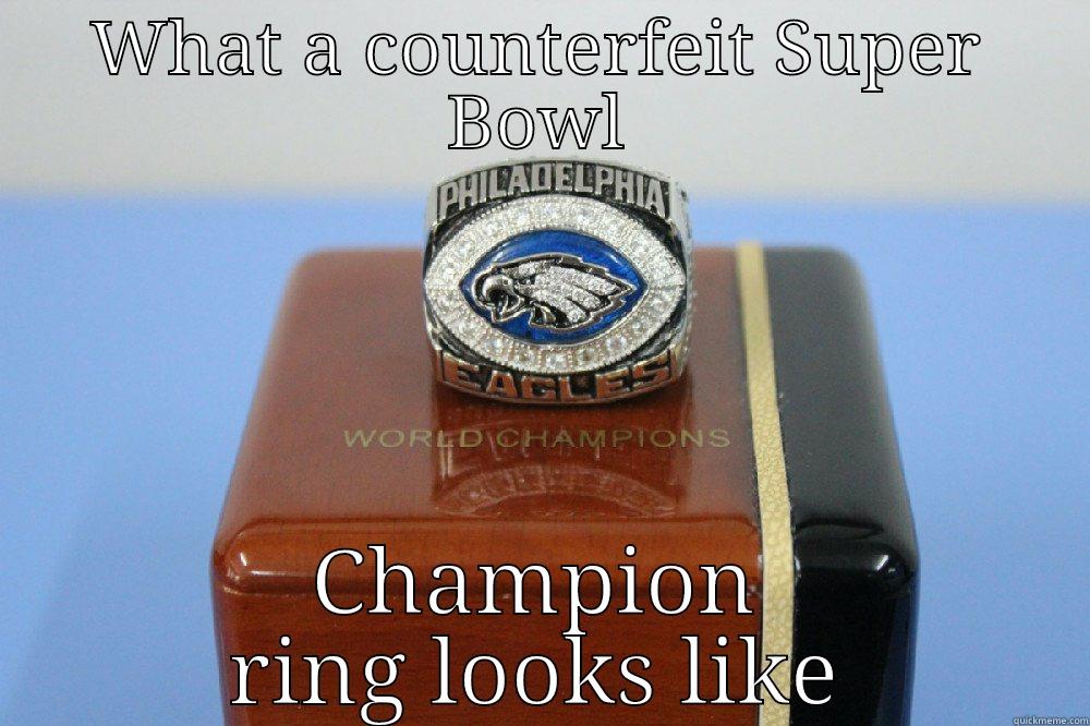 WHAT A COUNTERFEIT SUPER BOWL CHAMPION RING LOOKS LIKE Misc