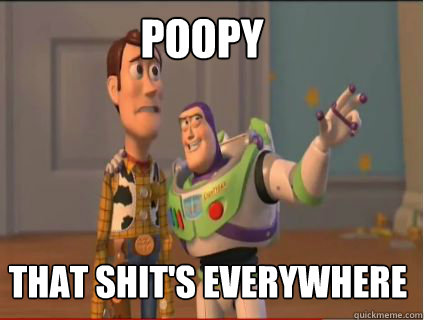 poopy that shit's everywhere  woody and buzz