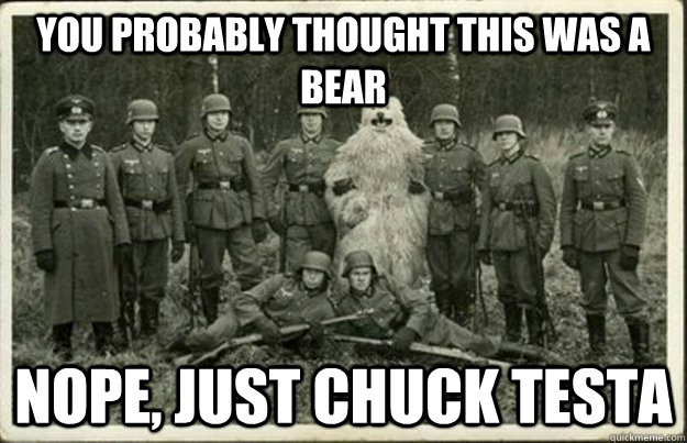 You probably thought this was a bear Nope, just chuck Testa - You probably thought this was a bear Nope, just chuck Testa  blending in