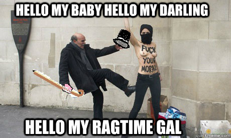 hello my honey hello my darlin hello my rag time gal hello my honey hello my darlin hello my rag time gal