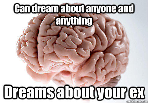 Can dream about anyone and anything Dreams about your ex  Scumbag Brain