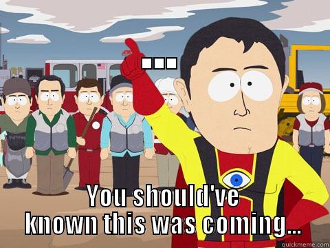 ... YOU SHOULD'VE KNOWN THIS WAS COMING... Captain Hindsight