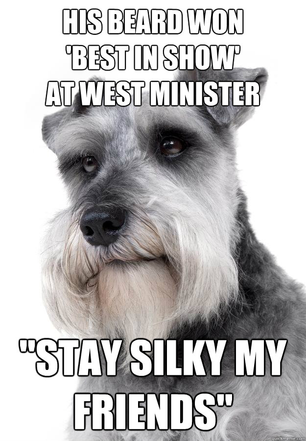 His beard won 
'Best In Show' 
at West Minister 