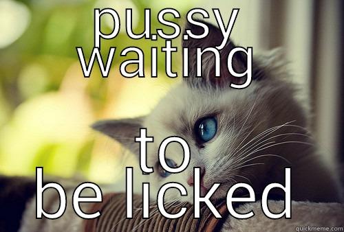 PUSSY WAITING TO BE LICKED First World Problems Cat