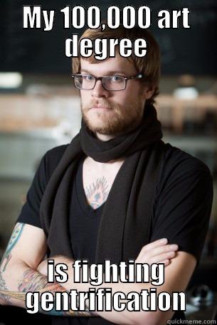 I am Artist - MY 100,000 ART DEGREE IS FIGHTING GENTRIFICATION Hipster Barista