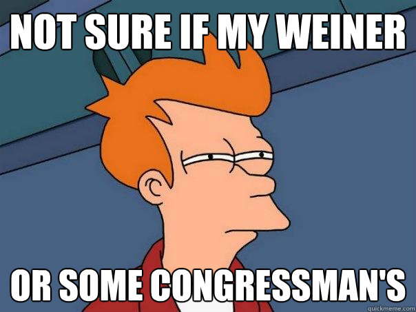 Not sure if my Weiner or some Congressman's - Not sure if my Weiner or some Congressman's  Futurama Fry