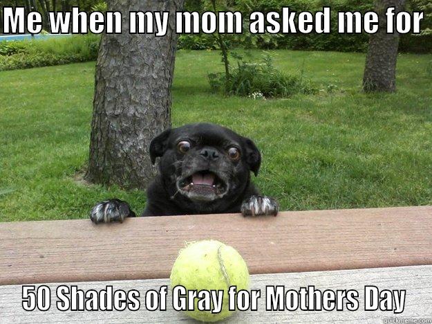 50 What?  - ME WHEN MY MOM ASKED ME FOR  50 SHADES OF GRAY FOR MOTHERS DAY Berks Dog