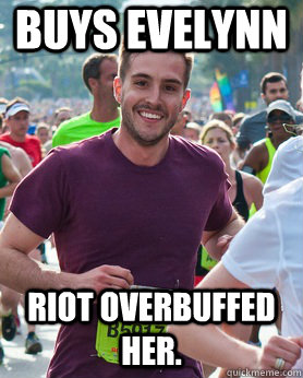 Buys evelynn riot overbuffed her.  Ridiculously photogenic guy