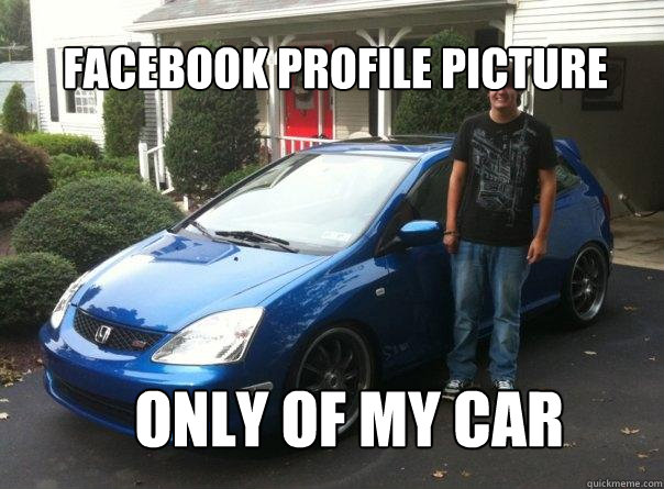facebook profile picture only of my car  Honda civic owner