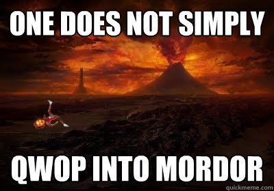 One does not simply QWOP into Mordor  