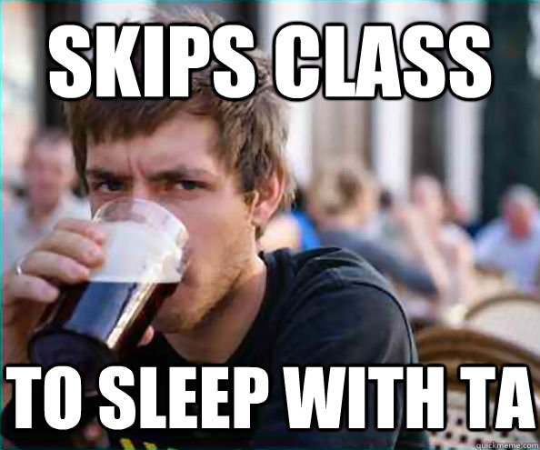 Skips Class to sleep with TA  Virgin College Senior
