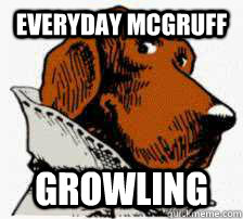Everyday McGruff Growling  