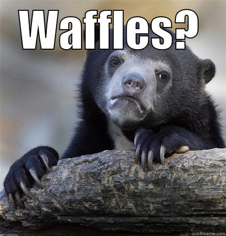 WAFFLES?  Confession Bear
