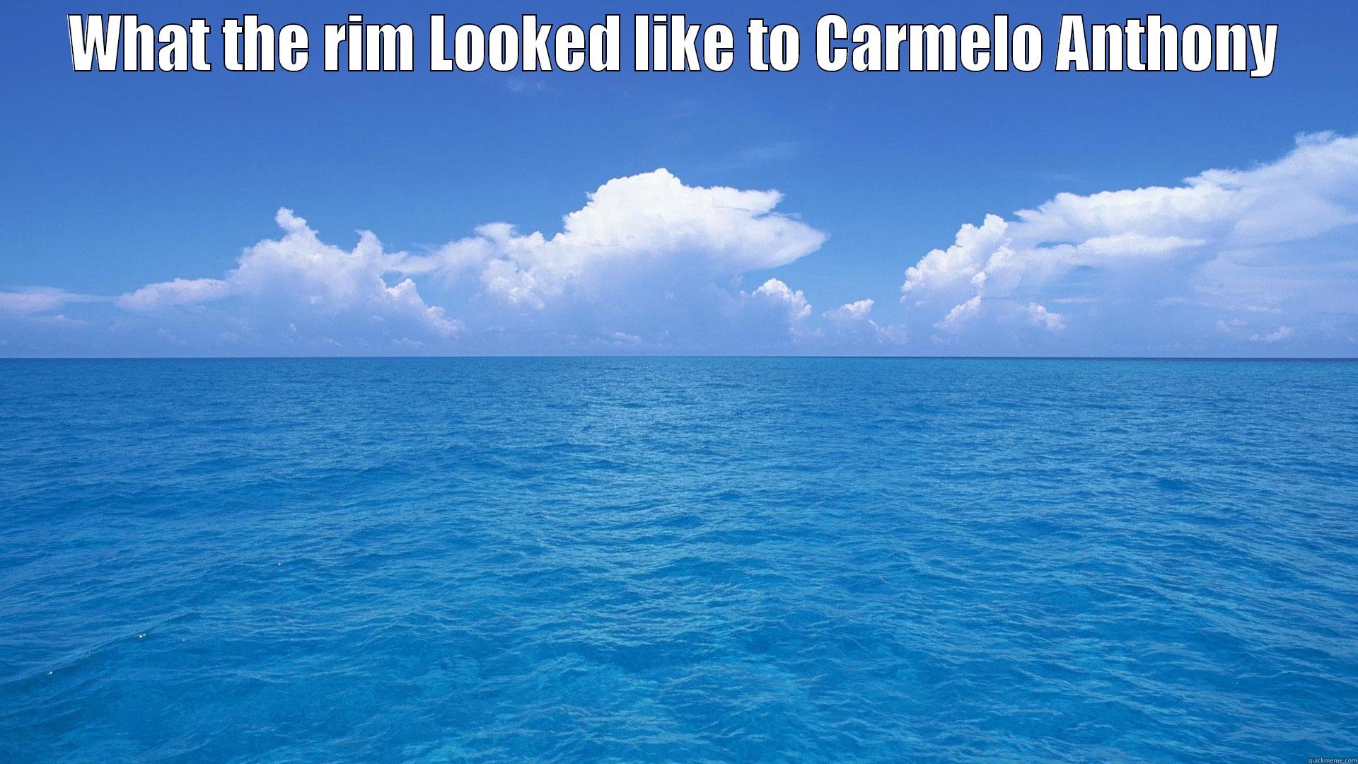 WHAT THE RIM LOOKED LIKE TO CARMELO ANTHONY  Misc