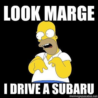 LOOK MARGE I DRIVE A SUBARU  