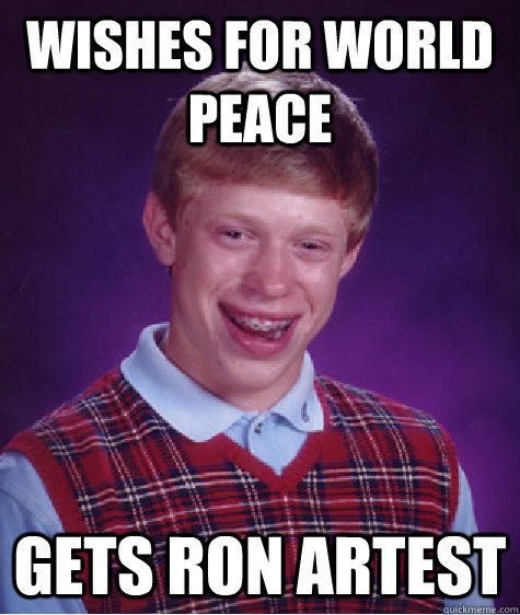 Wishes for World Peace Gets Ron Artest  Bad Luck Brian