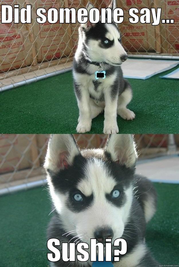 DID SOMEONE SAY...  SUSHI? Insanity puppy