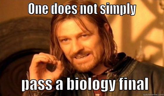          ONE DOES NOT SIMPLY                 PASS A BIOLOGY FINAL     Boromir